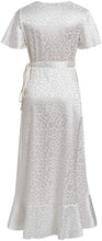 
                        
                          Load image into Gallery viewer, Miessial Women's Summer Chiffon V Neck Ruffle Maxi Dress Polka Dot Long Beach Wrap Dress
                        
                      