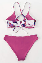 
                        
                          画像をギャラリービューアに読み込む, CUPSHE Women's Reversible Lace Up Bikini Sets Floral and Striped
                        
                      