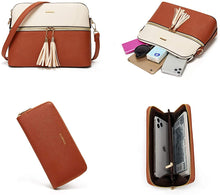 
                        
                          Load image into Gallery viewer, Women Fashion Handbags Wallet Tote Bag Shoulder Bag Top Handle Satchel Purse Set 4pcs
                        
                      