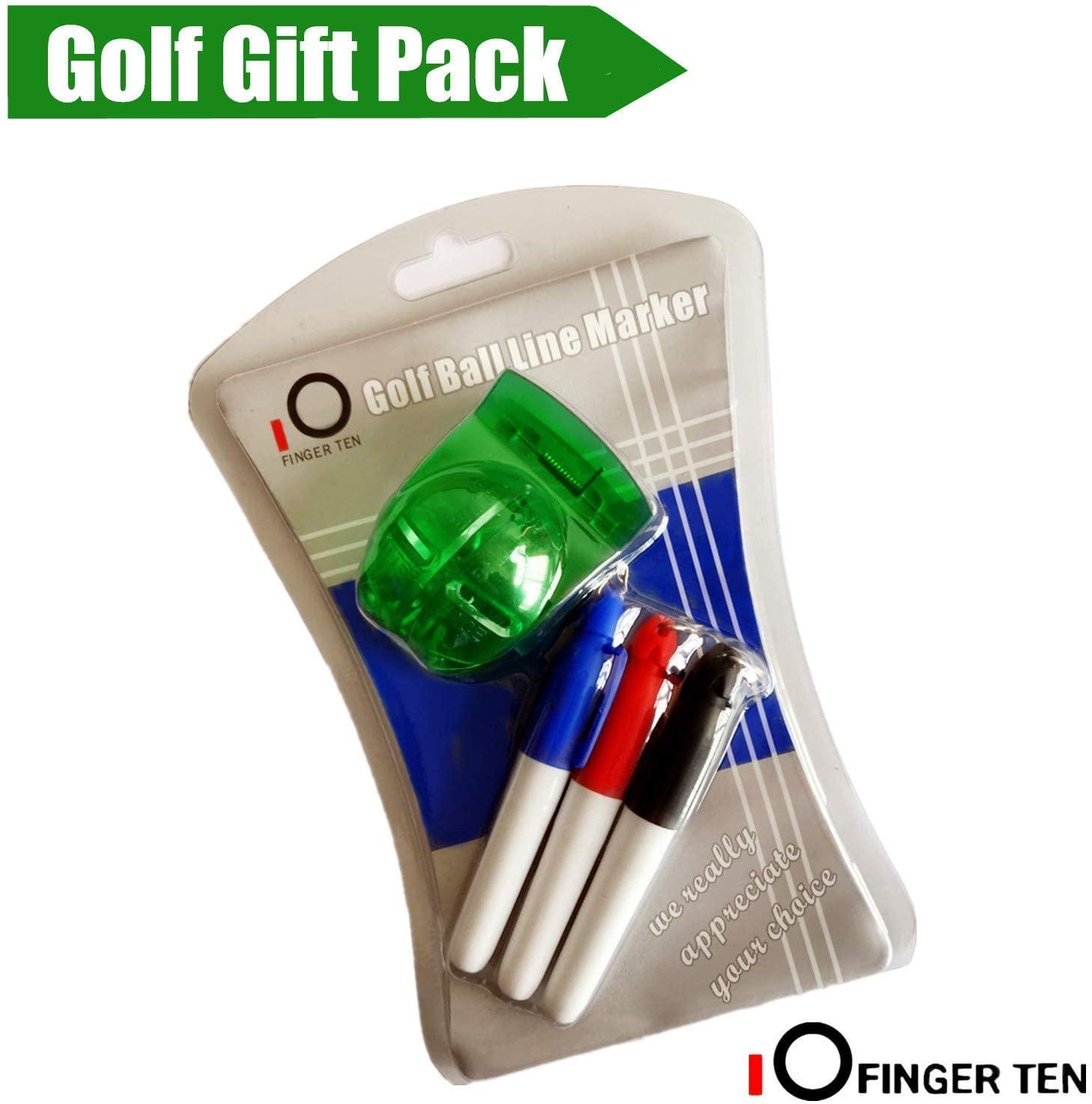 FINGER TEN Golf Ball Marker Line Drawing Tool 4 Color Value Pack Template Liner Stencil Putt Alignment - JOY2ESpree