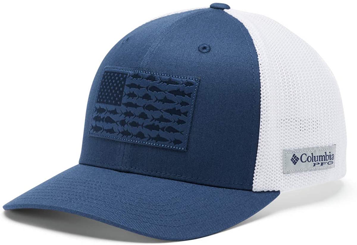 Columbia Unisex-Adult PFG Mesh Fish Flag Ball Cap