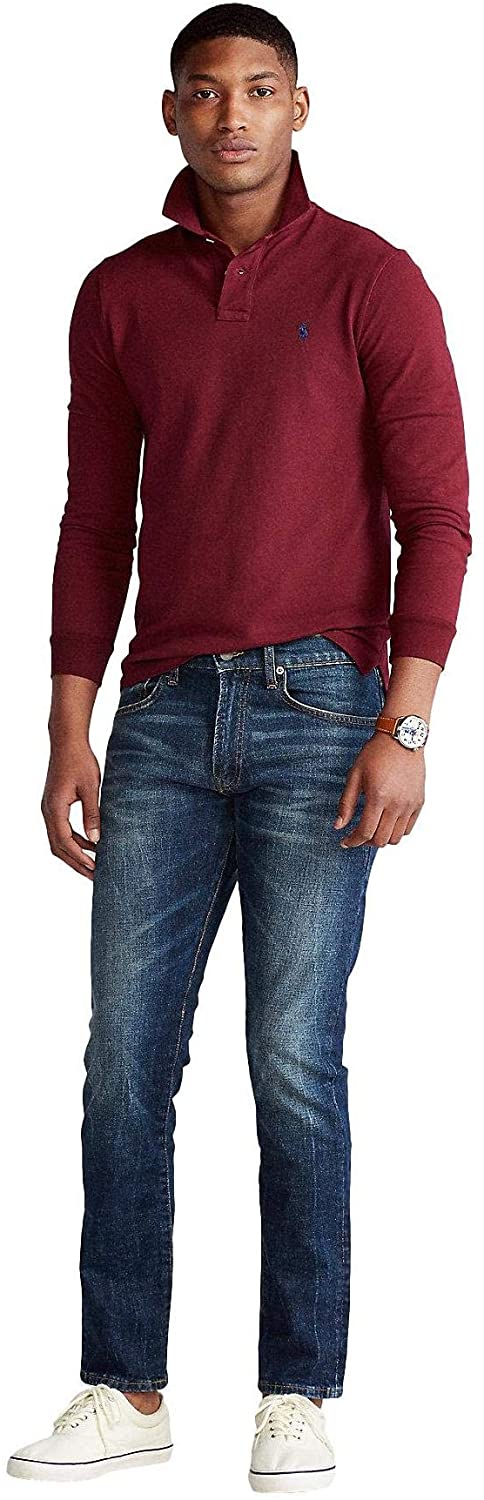 POLO RALPH LAUREN Men's Long Sleeve Mesh Polo Shirt