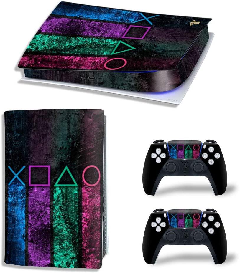 Decals Cover Whole Body Skin Protector for PS5 Playstation 5 Console Wrap Sticker Skin with 2 Wireless DualSense Controller Decal - JOY2ESpree