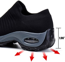 
                        
                          Load image into Gallery viewer, STQ Slip On Breathe Mesh Walking Shoes Women Fashion Sneakers Comfort Wedge Platform Loafers
                        
                      