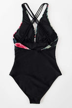 
                        
                          Load image into Gallery viewer, CUPSHE Women's One Piece Swimsuit V Neck Tummy Control Cross Back Vintage Swimwear Bathing Suits
                        
                      