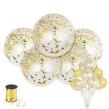
                        
                          Load image into Gallery viewer, Shimmer and Confetti 15 Pack Large Gold Confetti Balloons
                        
                      
