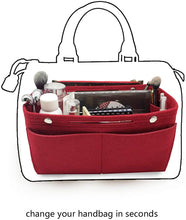 
                        
                          將圖片載入圖庫檢視器 Felt Purse Organizer Insert Bag organizer Multi Pocket Bag in Bag Organizer Shaper
                        
                      