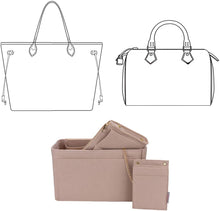 
                        
                          Load image into Gallery viewer, Purse Organizer, Purse Organizer Insert With 2 Metal Zipper, Bag Organizer With RFID Blocking Pocket Purse Organizer insert
                        
                      