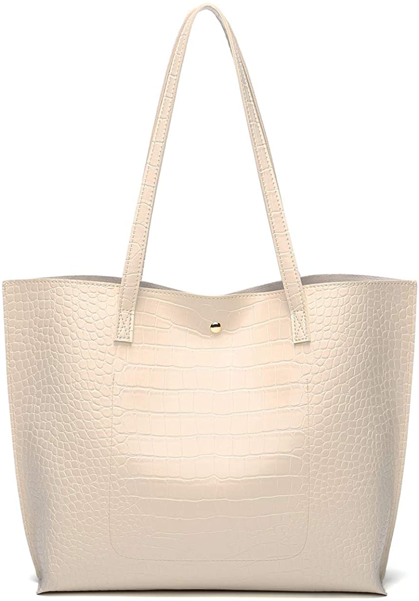 Women's Soft Faux Leather Tote Shoulder Bag from Dreubea, Big Capacity Tassel Handbag