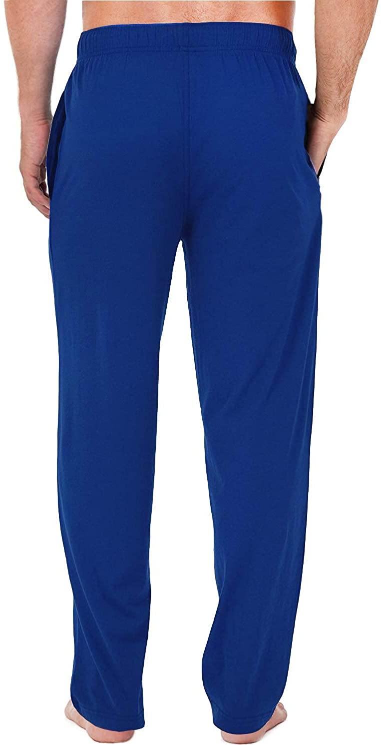 Bintangor Men's Sleep Pajama Pants 100% Cotton Knit Elastic Waistband Lounge Wear Long