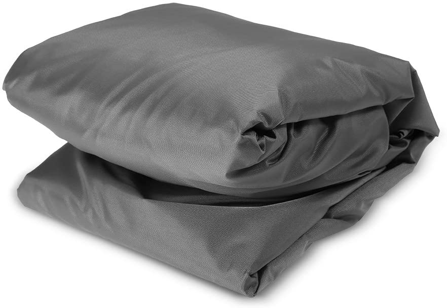 Blusea Waterproof Kayak Cover, 6.8-19.6ft UV Resistant Kayak Canoe Cover - Professional Boat Storage Cover Shield, Blue/Grey [8 Size]