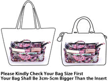 
                        
                          Load image into Gallery viewer, BTSKY New Printing Handbag Organizers Inside Purse Insert-High Capacity 13 Pockets Bag Tote Organizer with Handle Peacock Flower
                        
                      