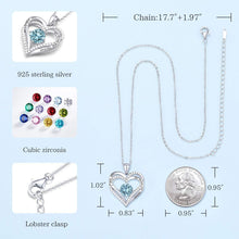 
                        
                          Cargar imagen en el visor de la galería, CDE Forever Love Heart Women Necklace 925 Sterling Silver Rose Gold Plated Birthstone Pendant Necklaces for Women - JOY2ESpree
                        
                      