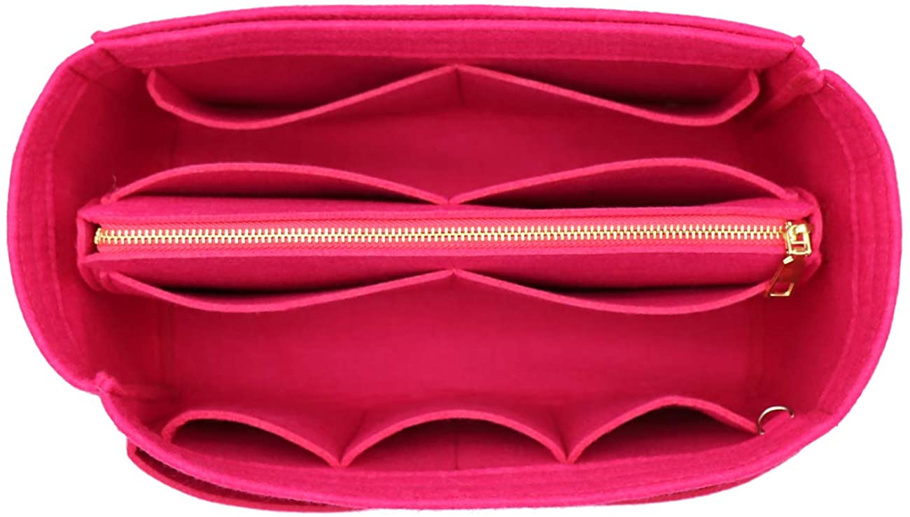 Felt Purse Bag Organizer Insert with zipper Bag Tote Shaper Fit Speedy Neverfull MM GM