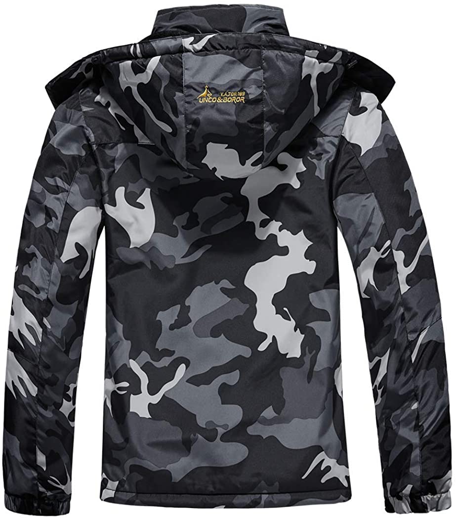 MOERDENG Men's Waterproof Ski Jacket Warm Winter Snow Coat Mountain Windbreaker Hooded Raincoat Snowboarding Jackets