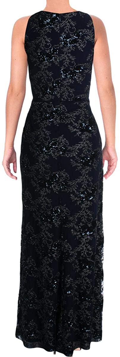 LAUREN RALPH LAUREN Womens Tulle Embroidered Evening Dress