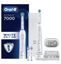 
                        
                          Load image into Gallery viewer, Oral-B 7000 SmartSeries Rechargeable Power Electric Toothbrush with Bluetooth Connectivity and Travel Case, White
                        
                      
