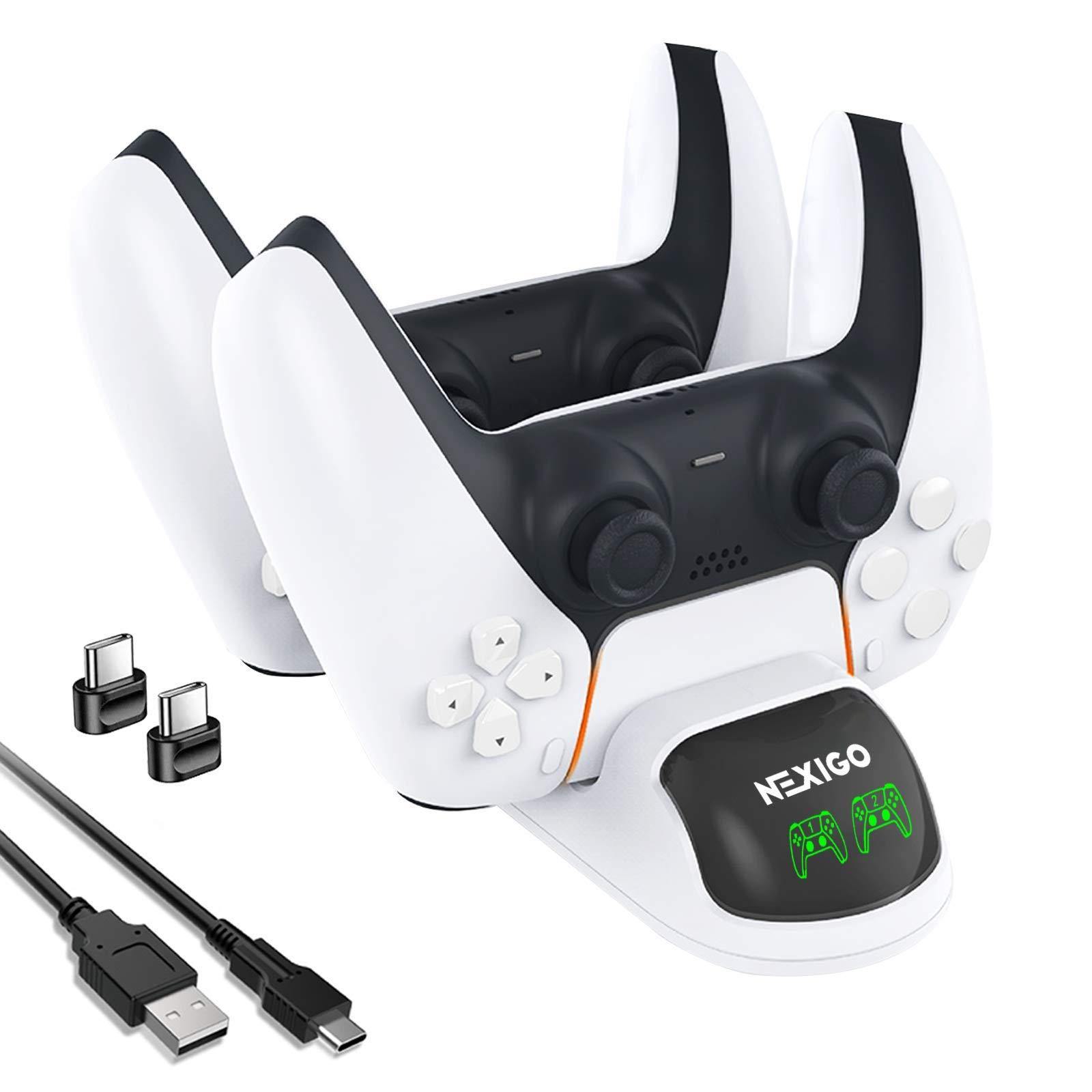 NexiGo Dobe PS5 Controller Charger, Upgraded Playstation 5 Charging Station Dock with LED Indicator - JOY2ESpree