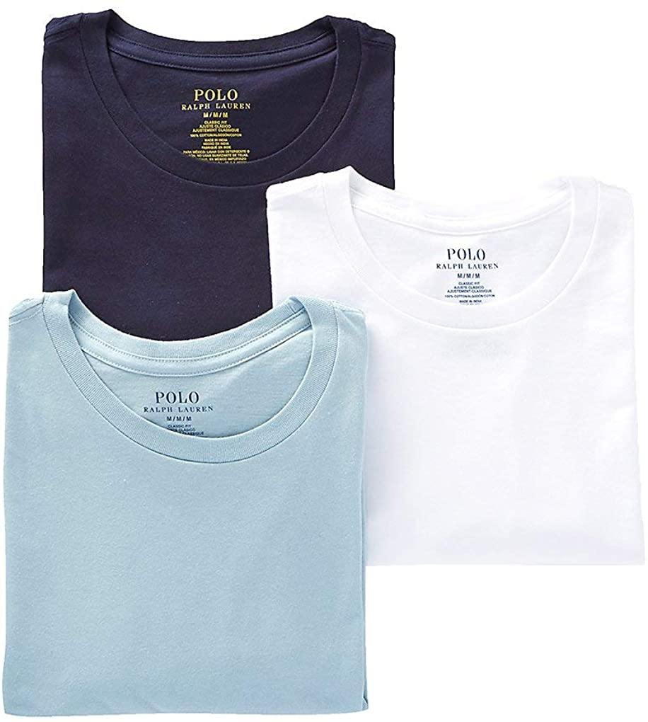 Polo Ralph Lauren Men's Classic Crew Neck Undershirts 3-Pack