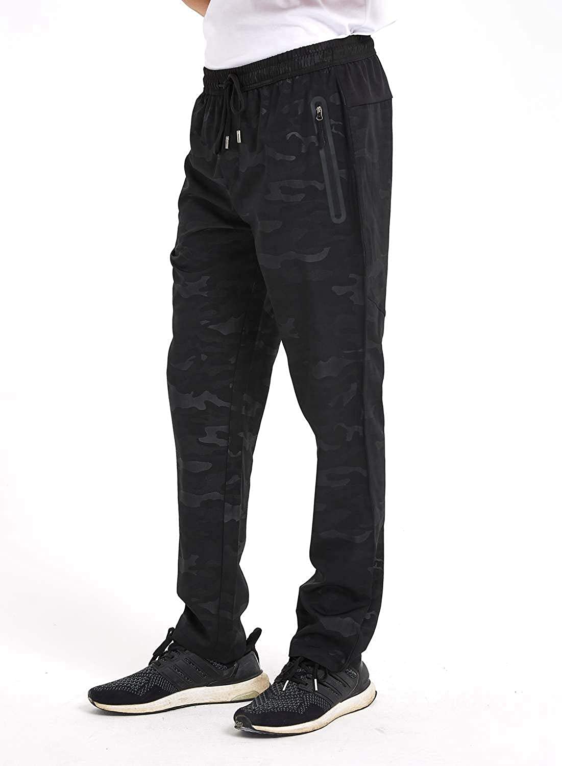 Rdruko Men's Jogger Casual Pants Lightweight Breathable Quick Dry Hiking Running Outdoor Sports Pants