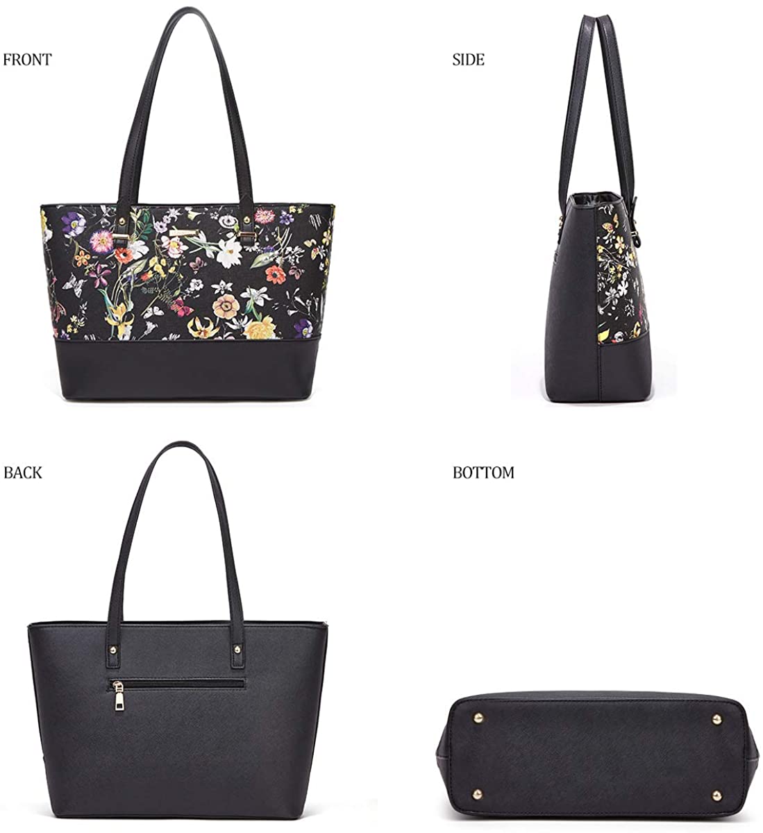 Women Fashion Handbags Wallet Tote Bag Shoulder Bag Top Handle Satchel Purse Set 4pcs