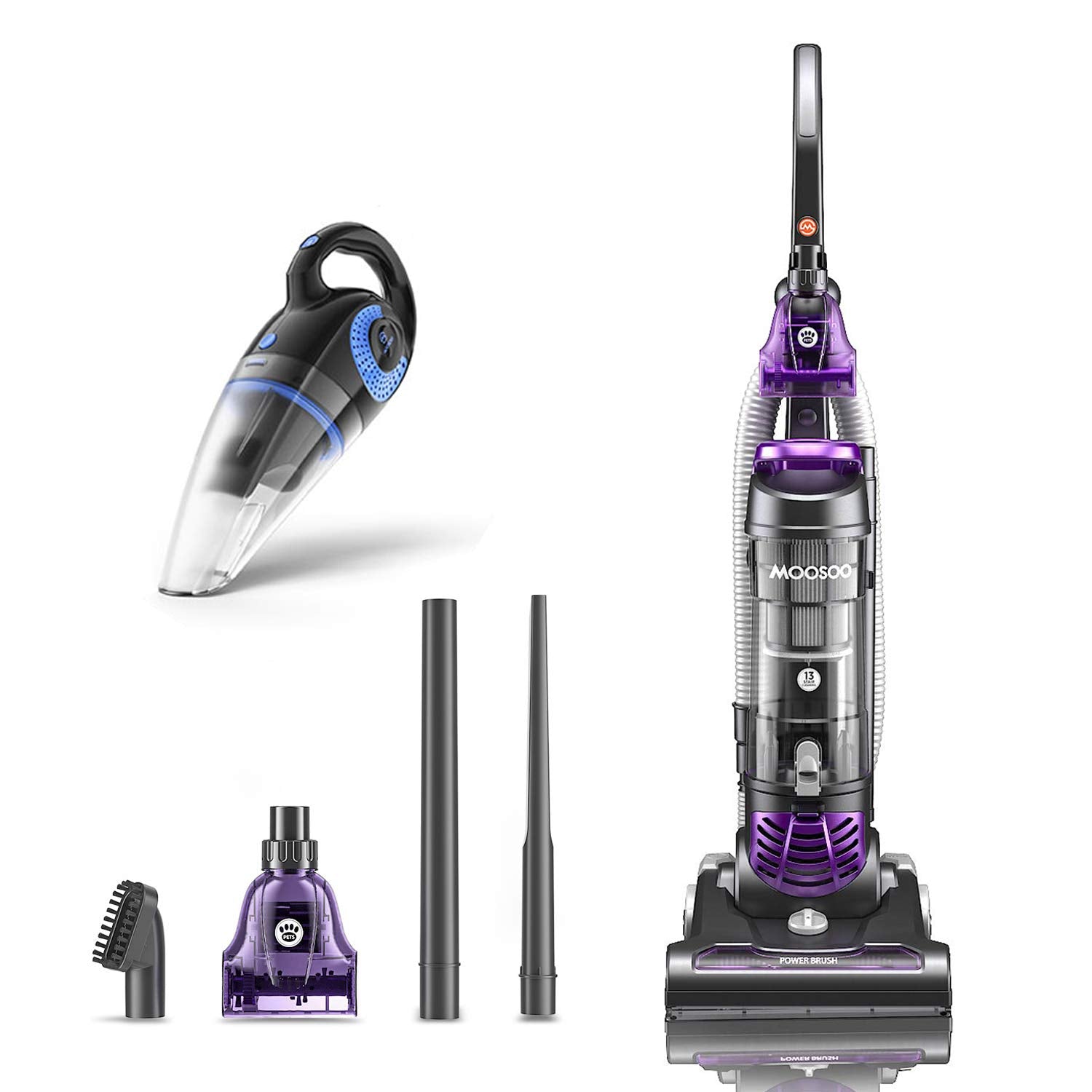 MOOSOO Powerful Pet Upright Vacuum Cleaner, 1400W Powerful Suction and HEPA Media Filtration - JOY2ESpree