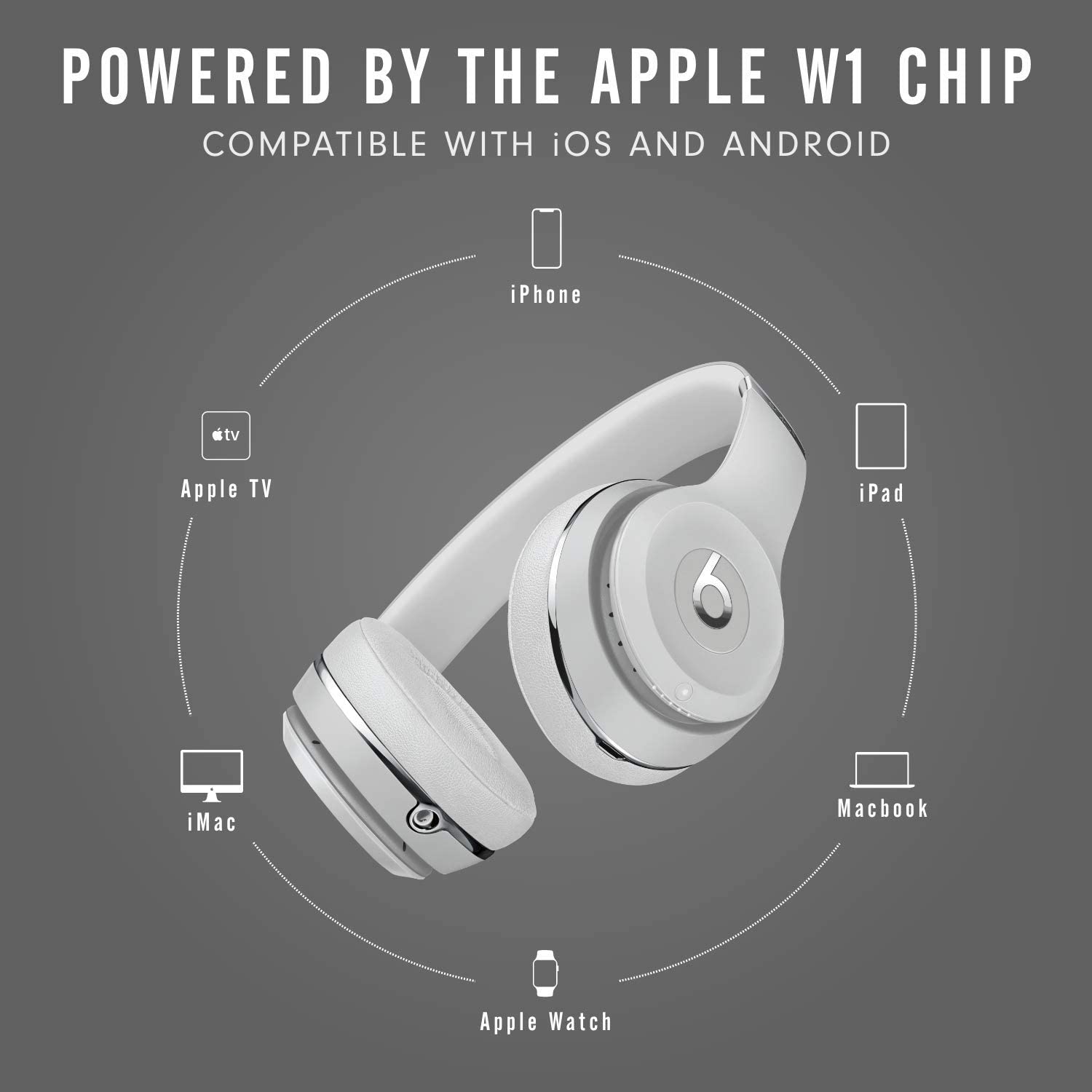 Beats Solo3 Wireless On-Ear Headphones - Apple W1 Headphone Chip, Class 1 Bluetooth, 40 Hours of Listening Time, Built-in Microphone - Satin Gold