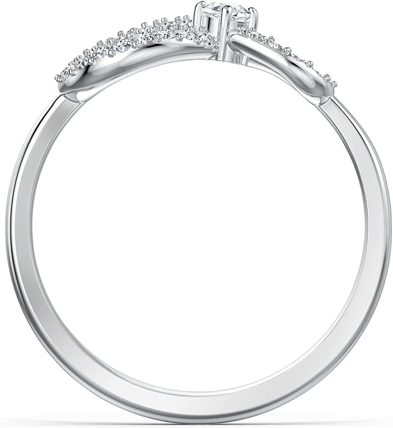 SWAROVSKI Women's Infinity Ring Collection, Rhodium Plated, Clear Crystals - JOY2ESpree