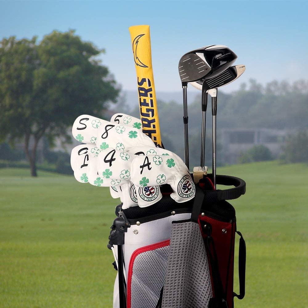 Golf Iron Head Covers 11Pcs Golf Club Protector Lucky Clover for Titleist Callaway Taylormade - JOY2ESpree