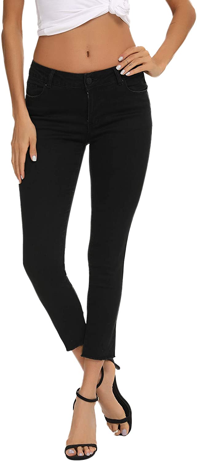 Resfeber Women's Ripped Boyfriend Jeans Cute Distressed Jeans Stretch Skinny Jeans with Hole