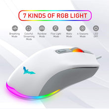 
                        
                          画像をギャラリービューアに読み込む, havit Keyboard Rainbow Backlit Wired Gaming Keyboard Mouse Combo, LED 104 Keys USB Ergonomic Wrist Rest Keyboard, 4800 DPI Mouse for PC Gamer (White) - JOY2ESpree
                        
                      