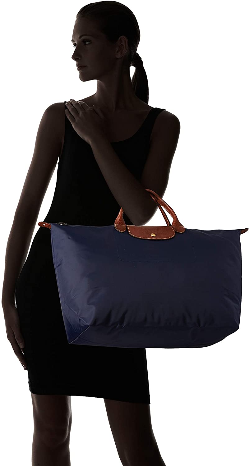 Longchamp Le Pliage Large Travel Bag, Red Garance, 17.75" x 13.75" x 9"
