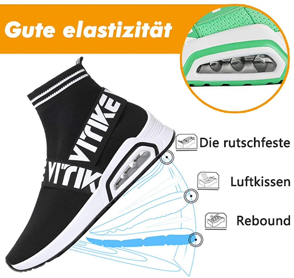 Women's Walking Shoes Running Shoes Socks Platform Fashion Mesh Sneakers Air Cushion Athletic Gym Casual Loafers Dance Hip-hop Shoes