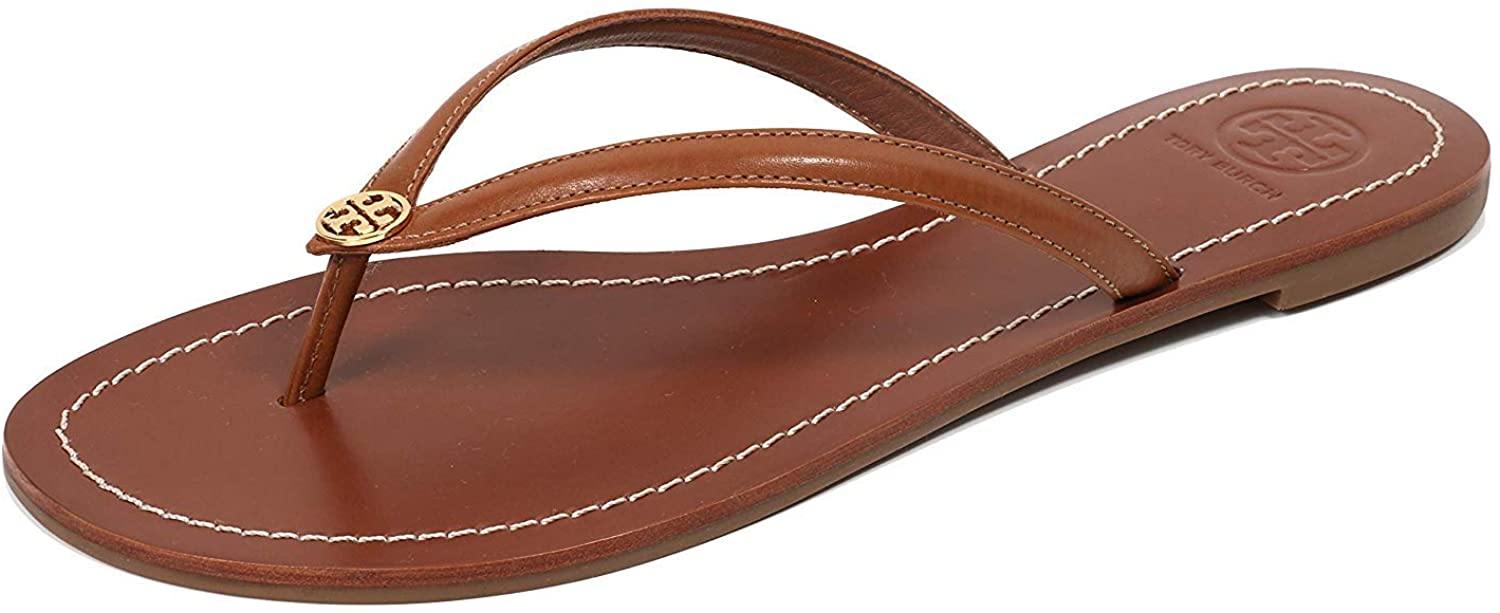 Tory Burch Womens Terra Thong Leather Open Toe Casual Slide Sandals - JOY2ESpree