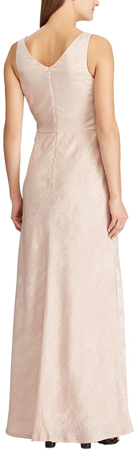 LAUREN RALPH LAUREN Womens Jaylene Shimmer Tie-Front Evening Dress
