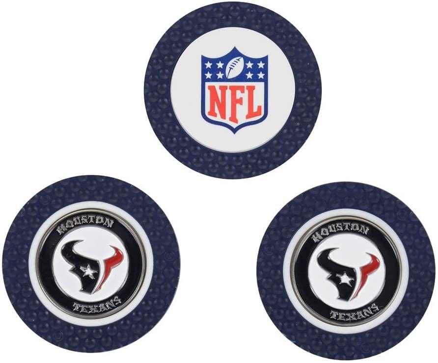 Team Golf NFL Golf Chip Ball Markers (3 Count), Poker Chip Size with Pop Out Smaller Double-Sided Enamel Markers - JOY2ESpree