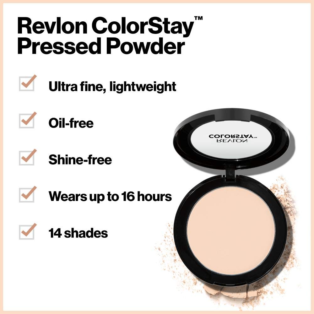 Revlon ColorStay Pressed Powder, Longwearing Oil Free, Fragrance Free, Noncomedogenic Face Makeup, Fair (810)