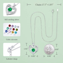 
                        
                          Cargar imagen en el visor de la galería, CDE Forever Love Heart Women Necklace 925 Sterling Silver Rose Gold Plated Birthstone Pendant Necklaces for Women - JOY2ESpree
                        
                      