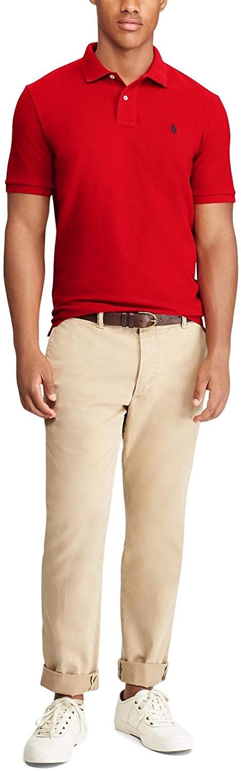 Polo RL Men's Custom Slim Fit Mesh Pony Shirt