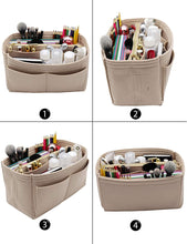 
                        
                          Cargar imagen en el visor de la galería, Felt Purse Bag Organizer Insert with zipper Bag Tote Shaper Fit Speedy Neverfull MM GM
                        
                      