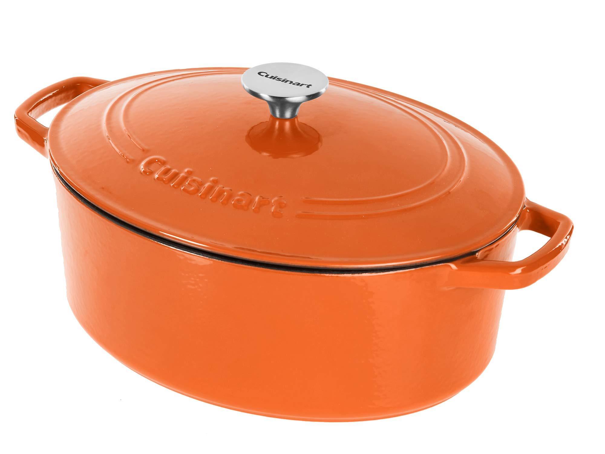Cuisinart Cast Iron Casserole, Terracotta Orange, 5.5 Quart - JOY2ESpree