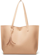 
                        
                          將圖片載入圖庫檢視器 Women's Soft Faux Leather Tote Shoulder Bag from Dreubea, Big Capacity Tassel Handbag
                        
                      