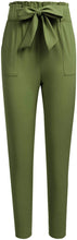 
                        
                          Load image into Gallery viewer, Freeprance Women's Pants Casual Trouser Paper Bag Pants Elastic Waist Slim Pockets
                        
                      
