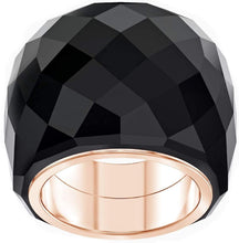
                        
                          Load image into Gallery viewer, Swarovski Nirvana Ring Black Rose-Gold Tone PVD - JOY2ESpree
                        
                      