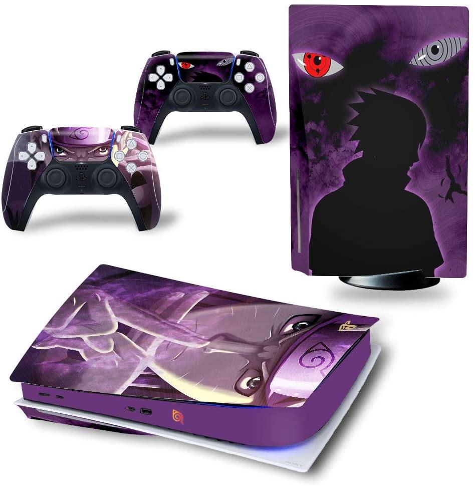 Mmoptop PS5 Skin for Playstation 5 Disc Version Console and Controller Vinyl Cover Skins Wrap - Black Pan-Ther - JOY2ESpree