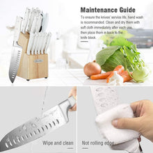 
                        
                          Muat gambar ke penampil Galeri, Harriet Knife Set, 14-Piece Kitchen Knife Set with Block Wooden, German Stainless Steel Professional Chef Knife Set with Sharpener, White - JOY2ESpree
                        
                      