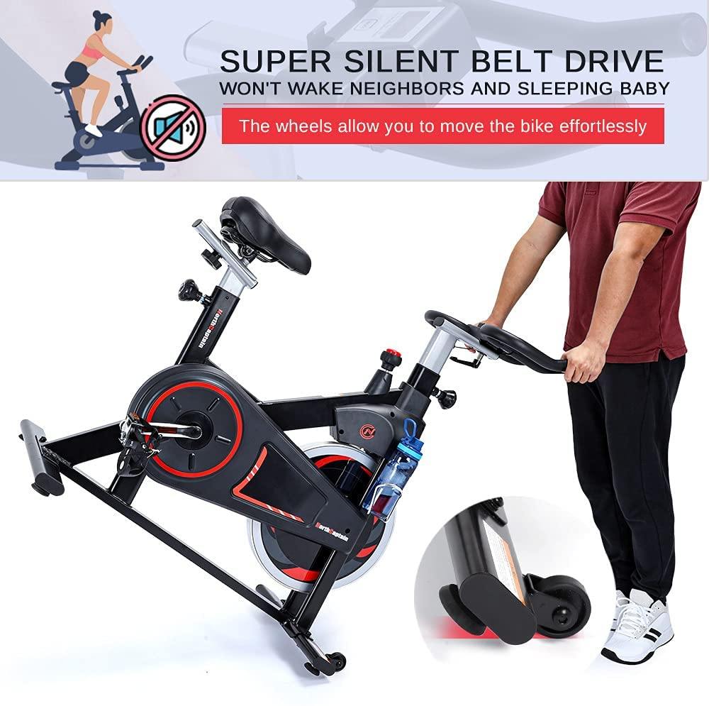 NORTHCAPTAIN Exercise Bikes Magnetic Resistance Indoor Cycling Stationary Bike with LCD Monitor - JOY2ESpree