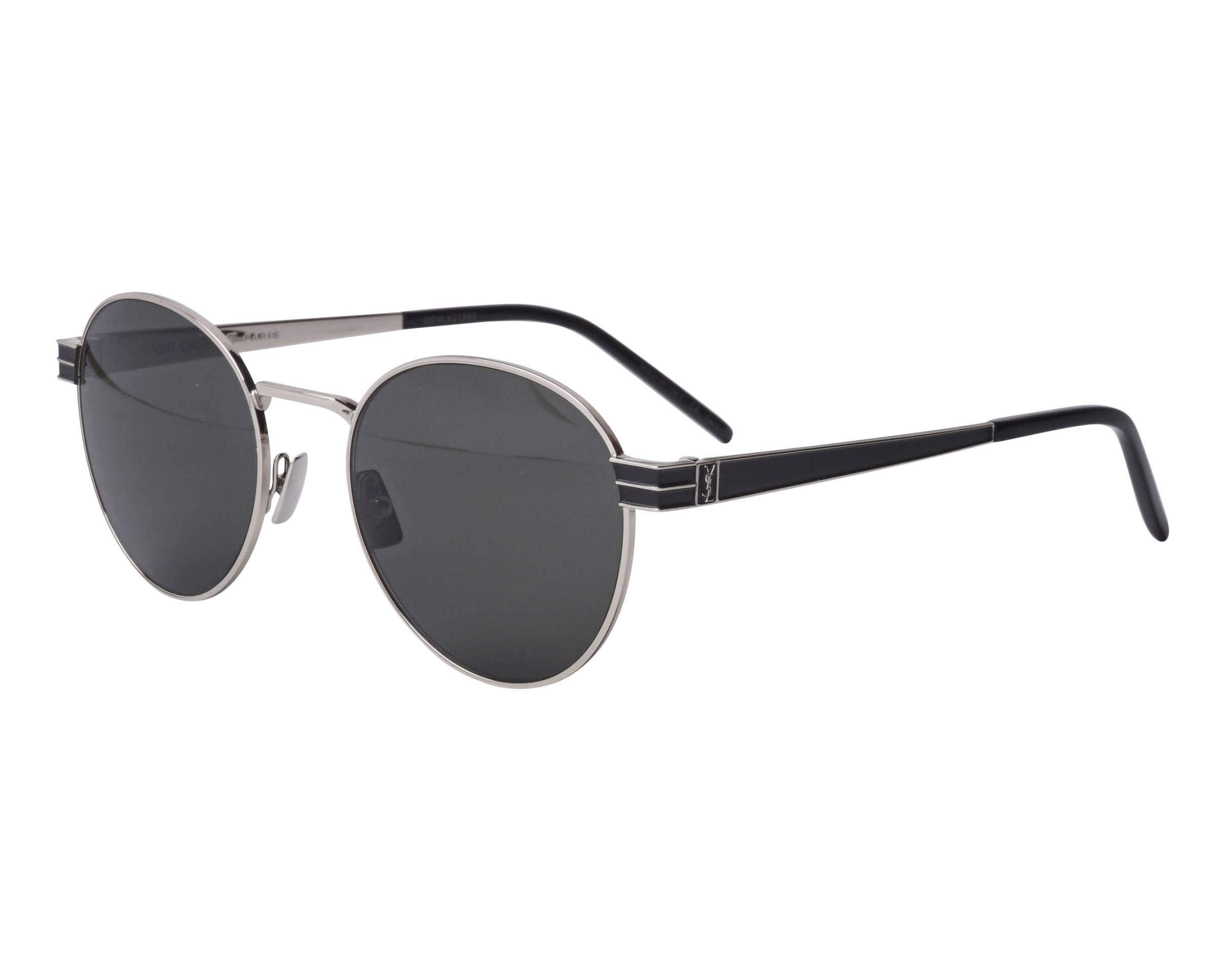 Yves Saint Laurent sunglasses (SL-M-62 001) Silver - Matt Black - Grey green lenses