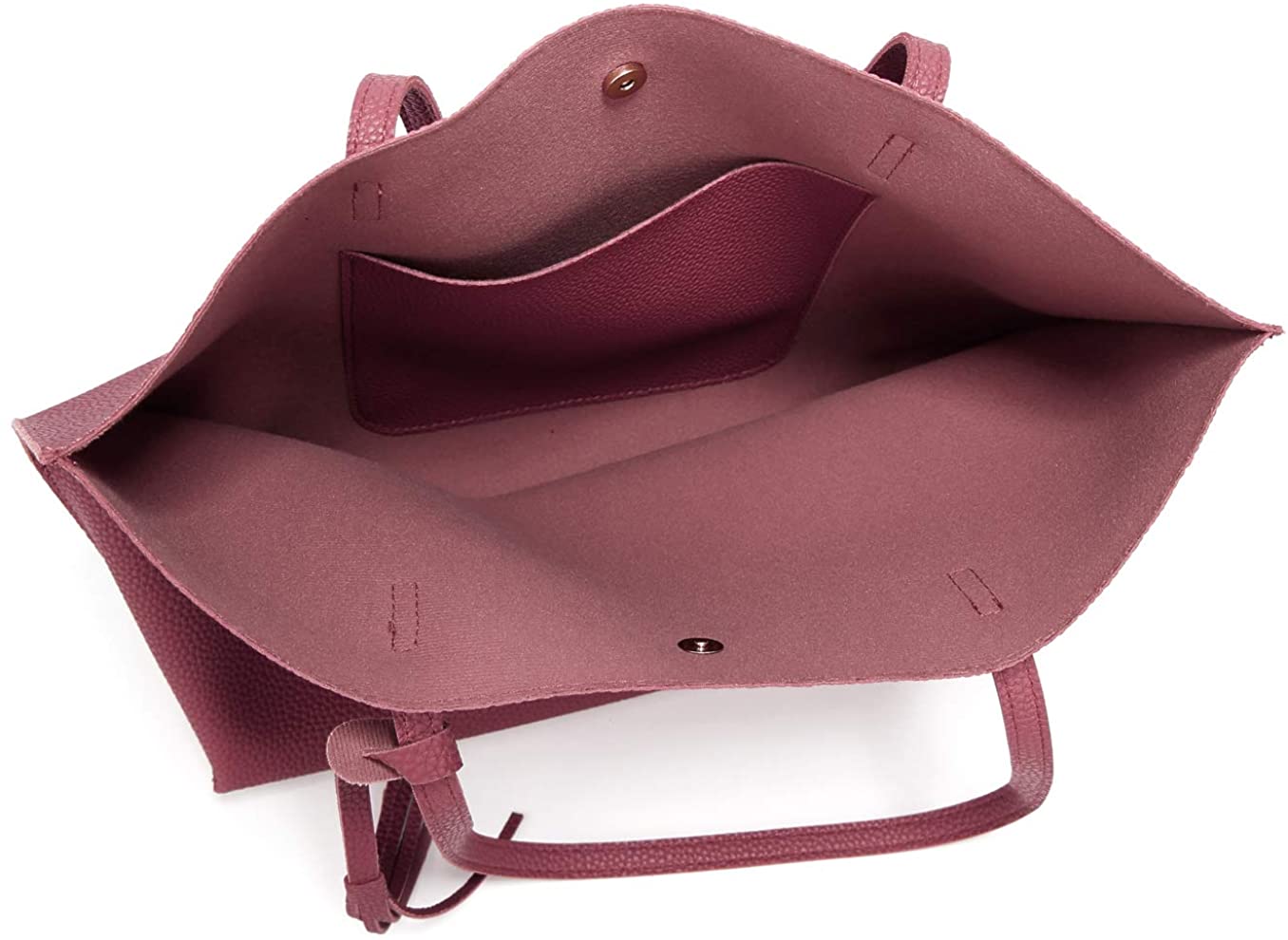 Women's Soft Faux Leather Tote Shoulder Bag from Dreubea, Big Capacity Tassel Handbag