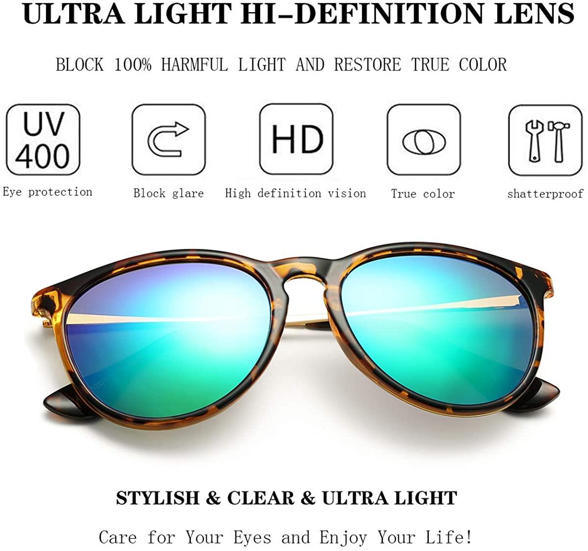SUNGVG Polarized Sunglasses for Women Classic Round Retro Sun Glasses - JOY2ESpree